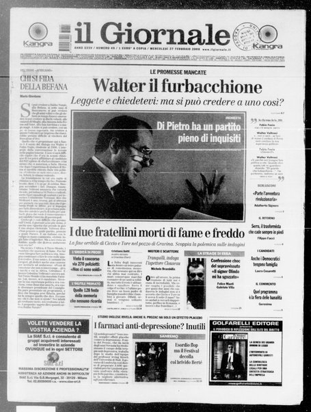 Il giornale : quotidiano del mattino